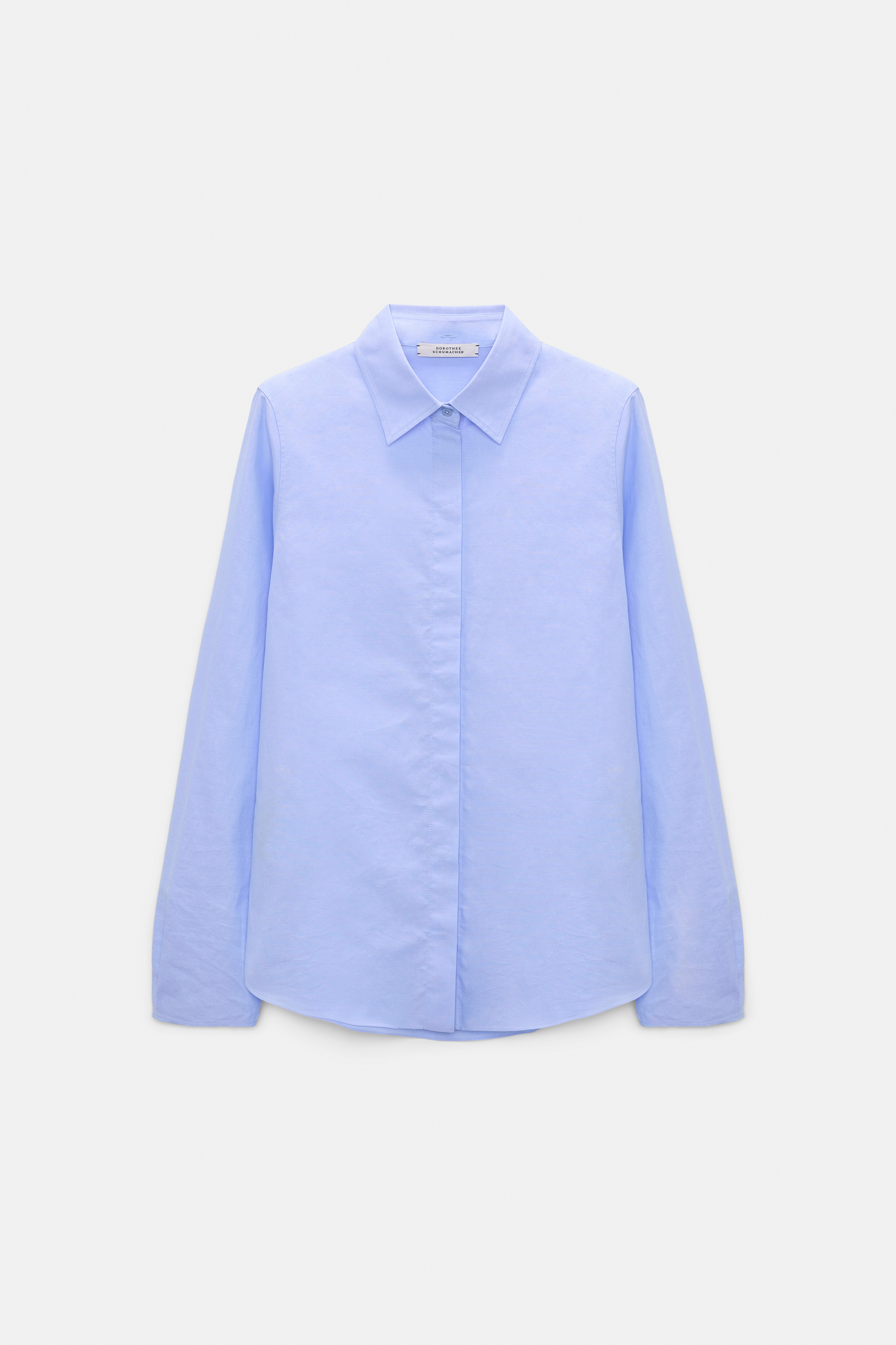 Dorothee Schumacher Cotton oxford shirt with removable collar oxford blue